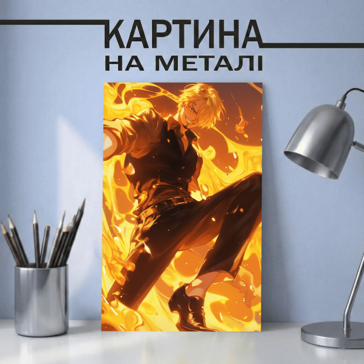 Аніме картина на металі з Санджи Вінсмок