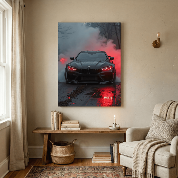 Картина на металі з автомобілем BMW