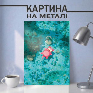 Аніме картина на металі з покемоном Слоупок