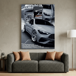 Картина на металі з автомобілем Mercedes AMG CLE 53