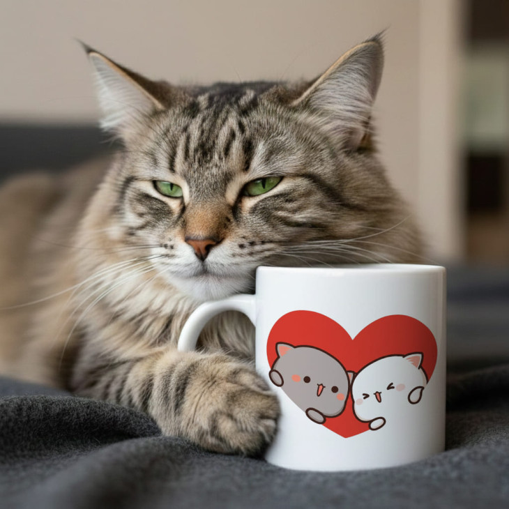 Кружка Котики в серці