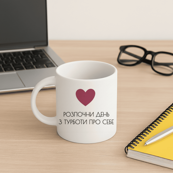 Кружка Розпочни день з турботи про себе