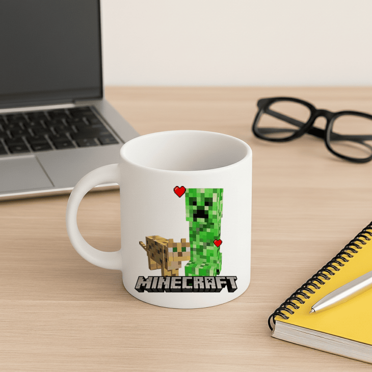 Кружка Minecraft: Крипер і кішка