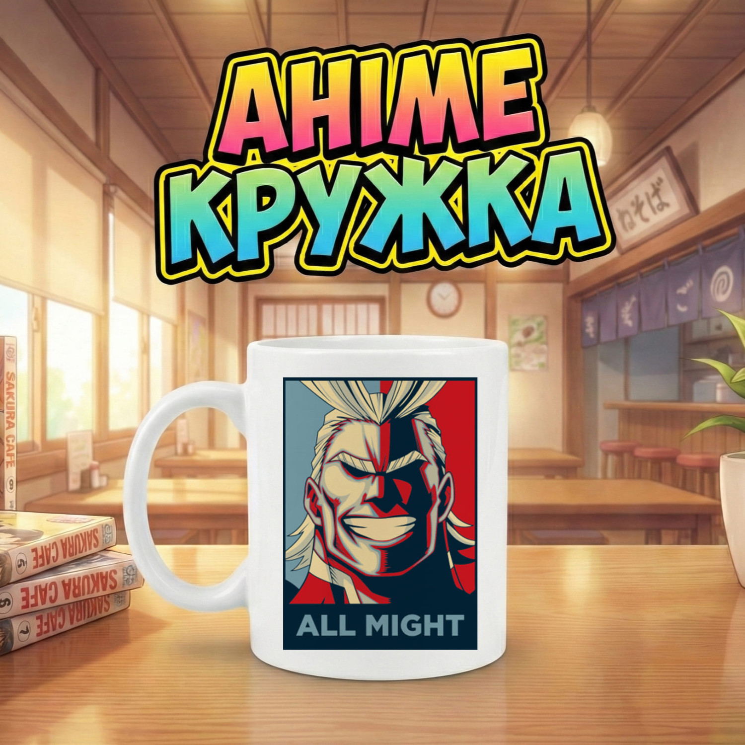 Аніме кружка з персонажем All Might - My Hero Academia