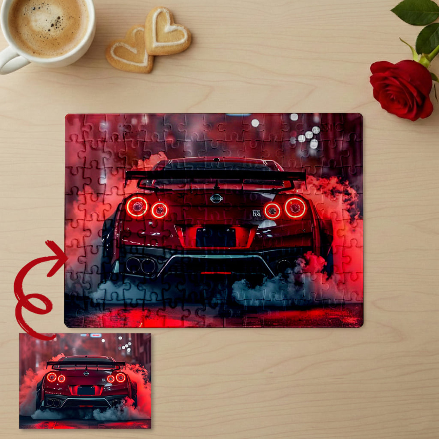 Пазл з фото Nissan GT-R - Димний Пейзаж