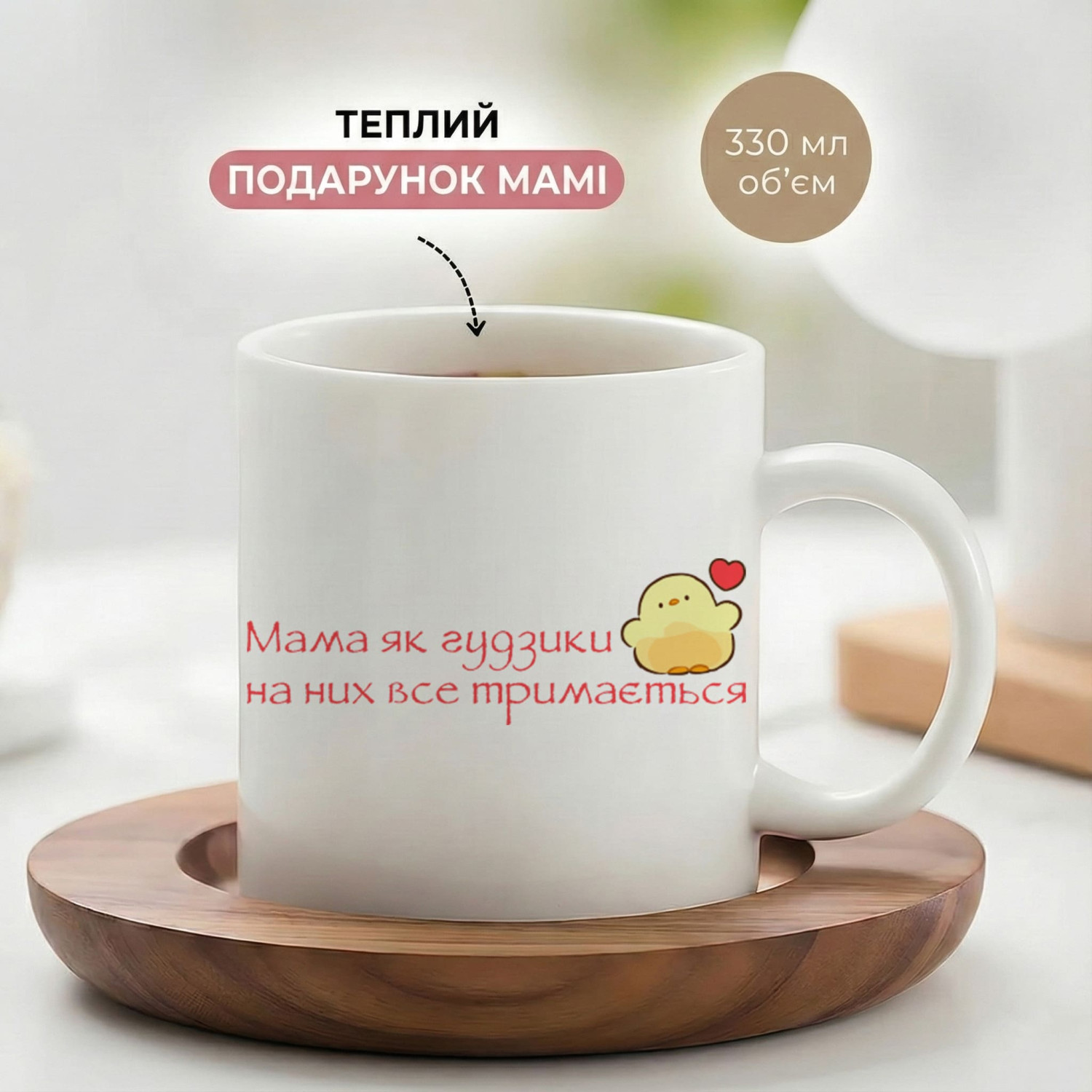 Кружка Мама як гудзики - на них все тримається