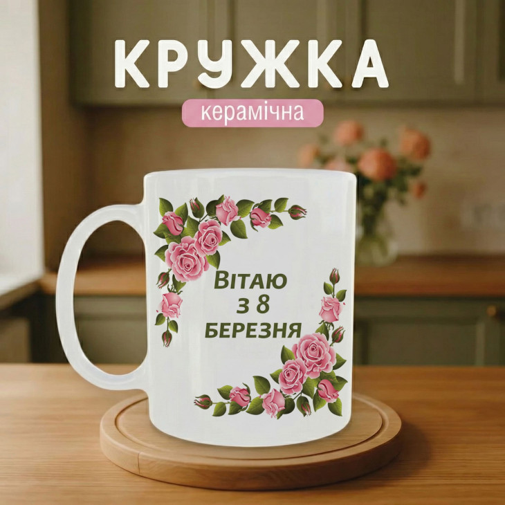 Кружка Вітаю з 8 Березня