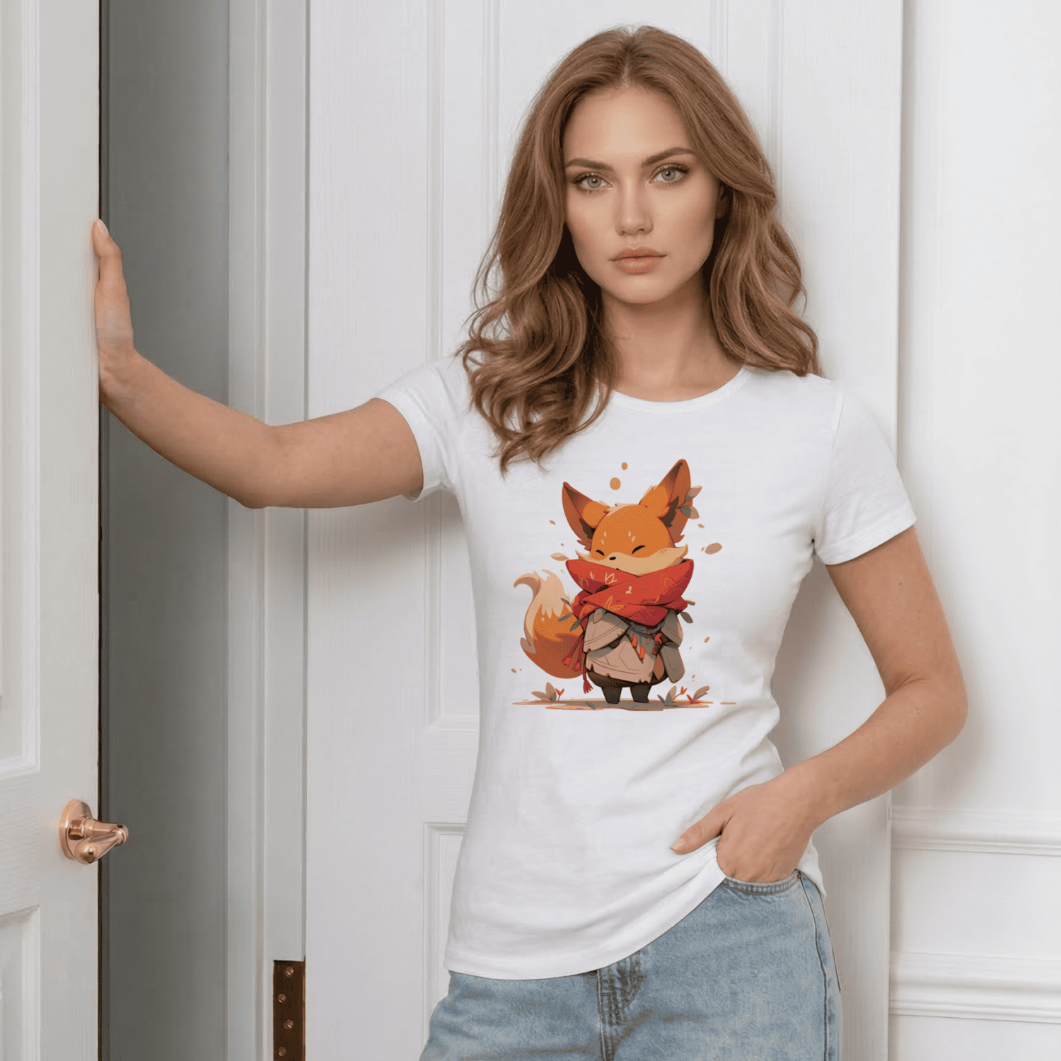 Футболка Лисиця в шарфі