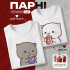 Парні Футболки Котики з напоями у kawaii стилі