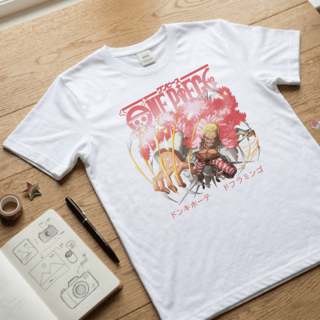 Аниме футболка One Piece с персонажем Donquixote Doflamingo