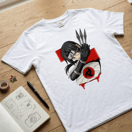 Аниме футболка Naruto с персонажем Itachi Uchiha