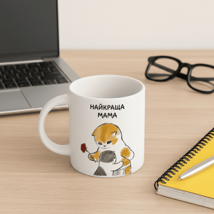 Кружка Найкраща мама з милим котиком