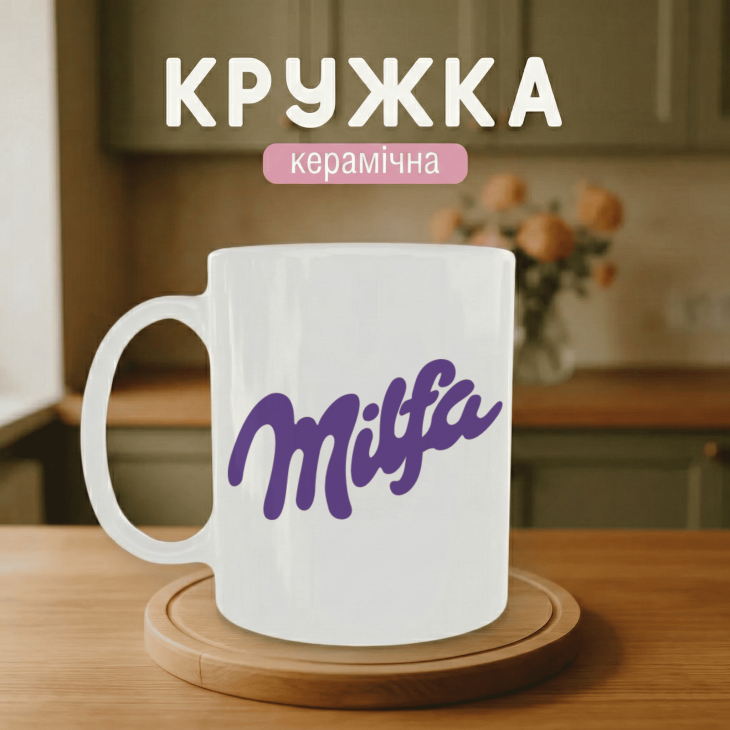 Кружка з мемом Milfa