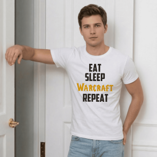 Футболка Eat Sleep Warcraft Repeat