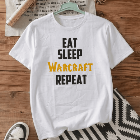 Футболка Eat Sleep Warcraft Repeat