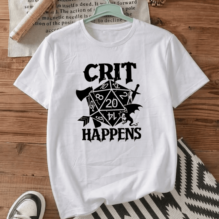 Футболка Crit Happens D20 Dice
