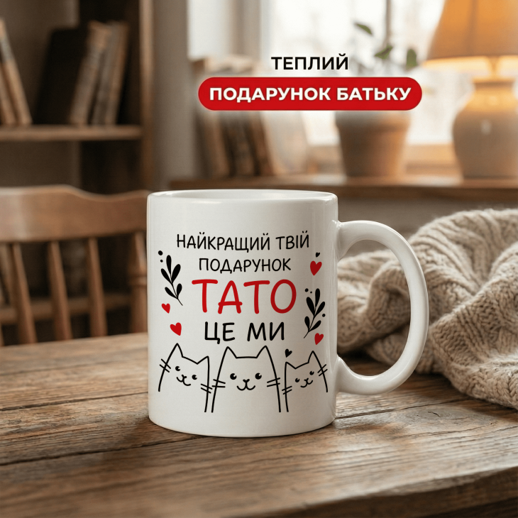 Кружка Тато, найкращий твій подарунок це ми