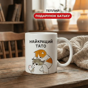 Кружка Найкращий тато з кошенятами