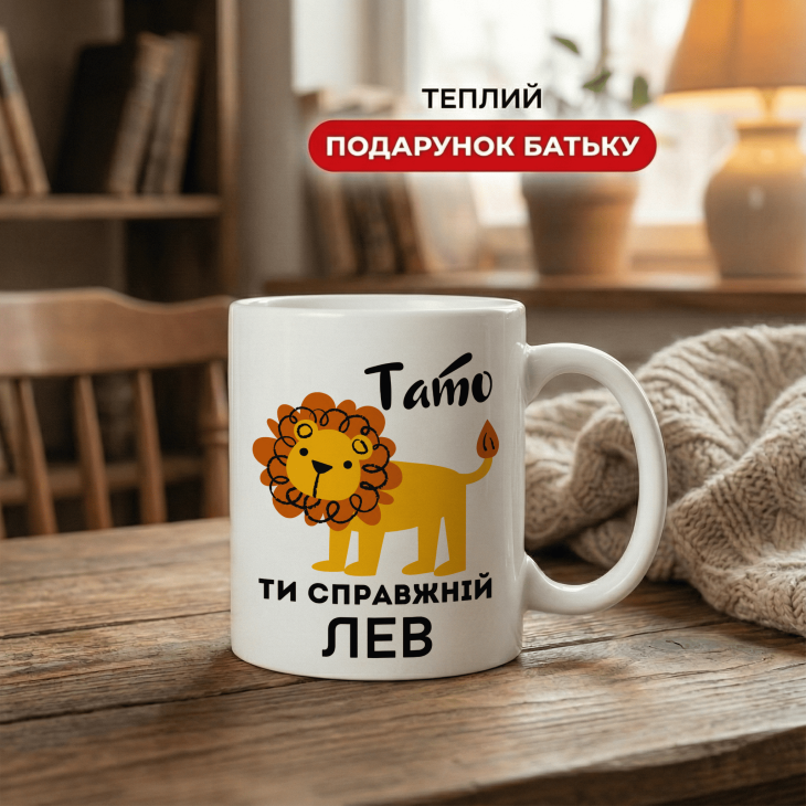 Кружка Тато, ти справжній лев
