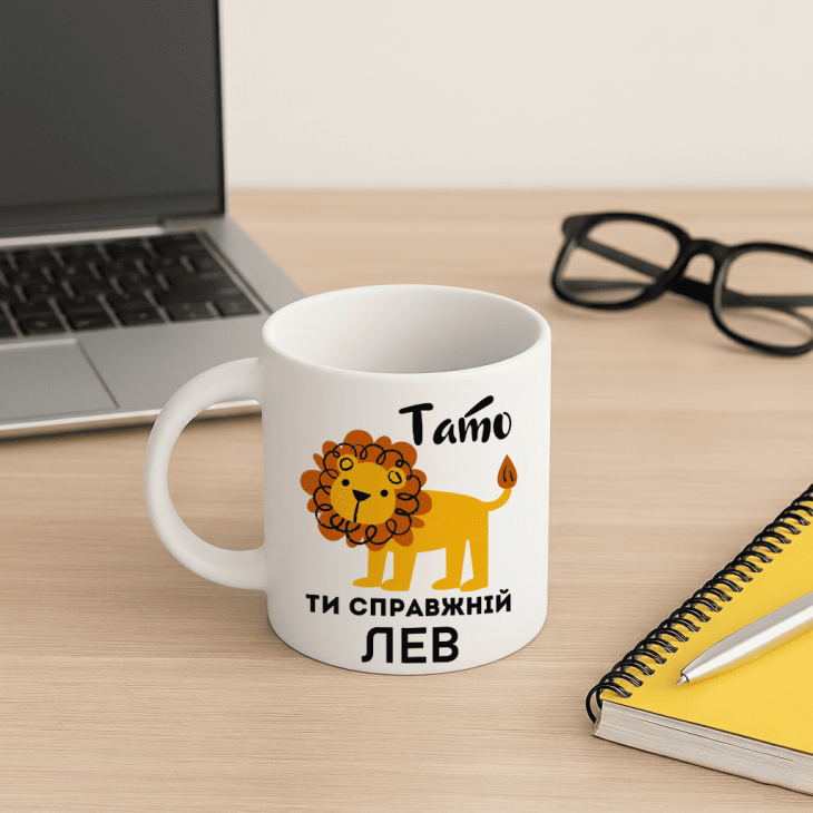 Кружка Тато, ти справжній лев