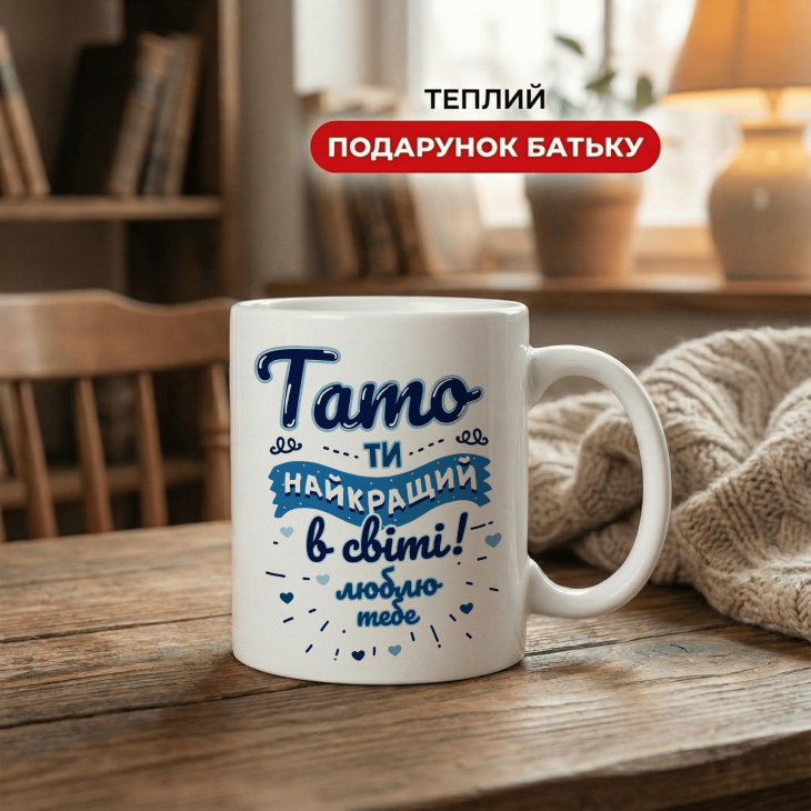 Кружка Тато, ти найкращий у світі — люблю тебе