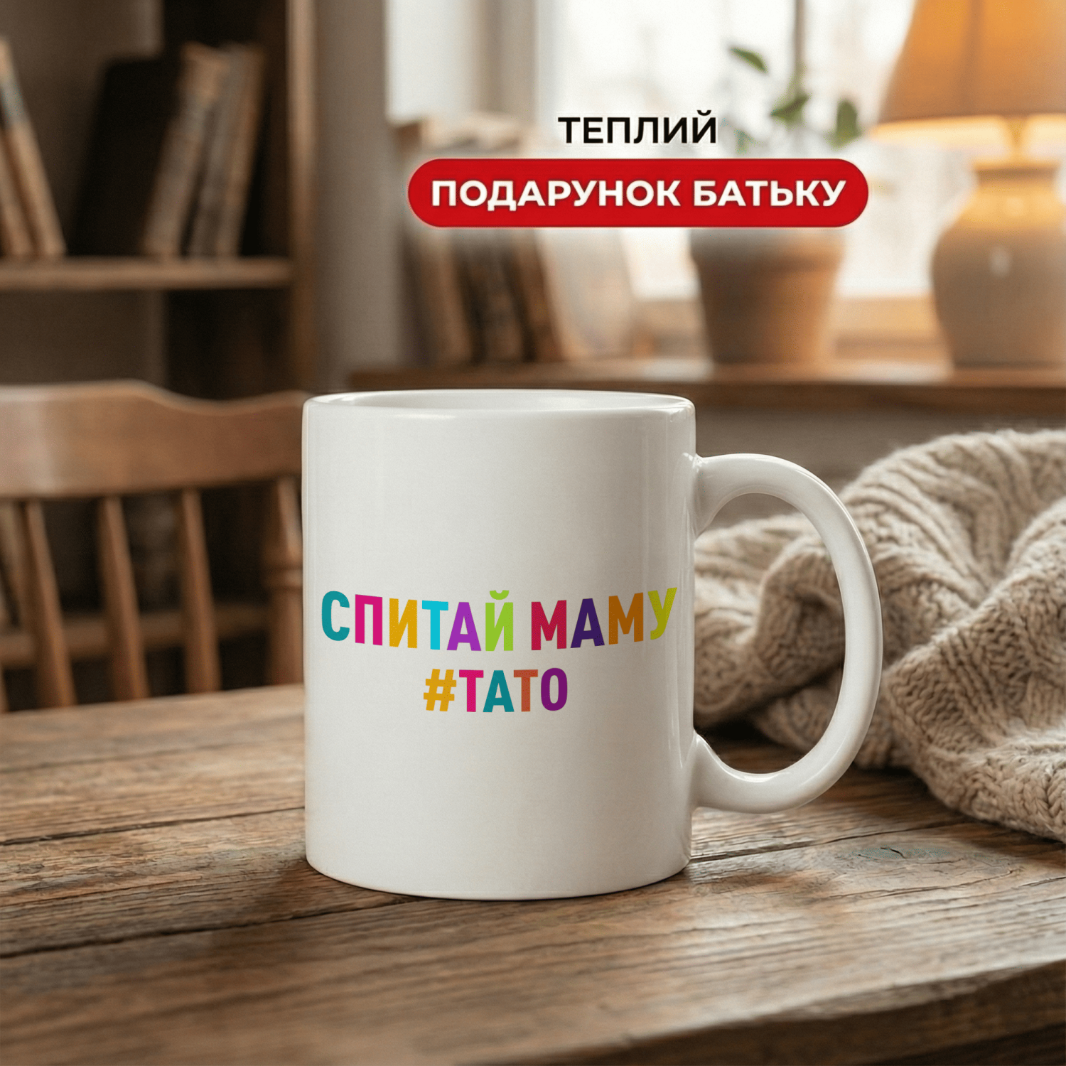 Кружка Спитай маму — #тато