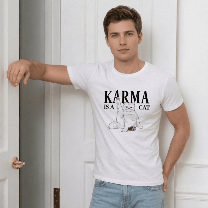 Футболка Karma is a cat