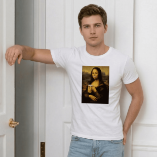 Футболка Mona Lisa with beer