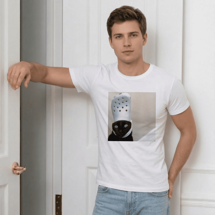 Футболка Кіт у кроксі