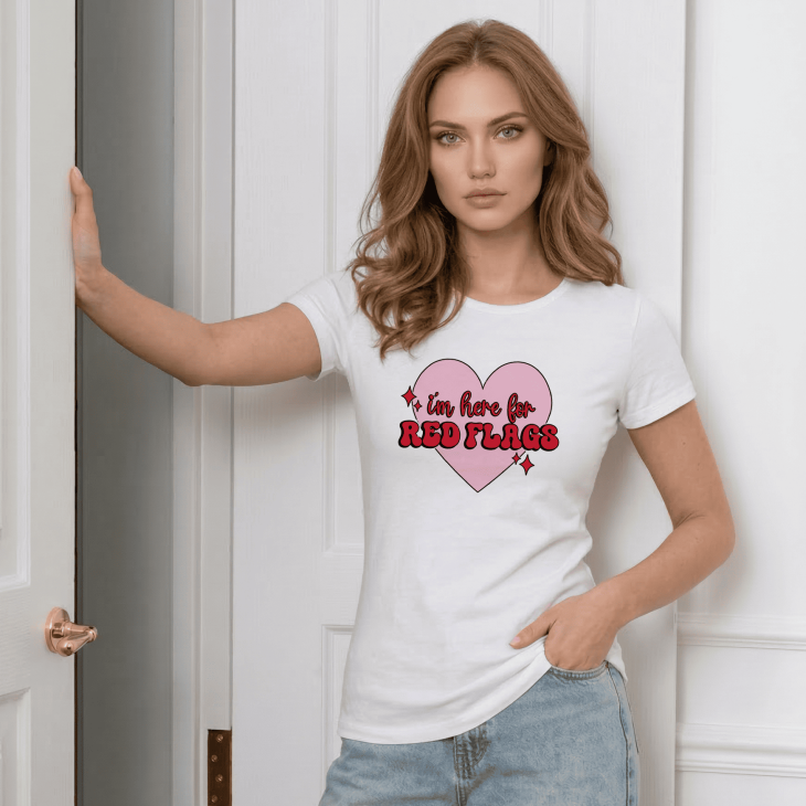 Футболка I`m here for red flags