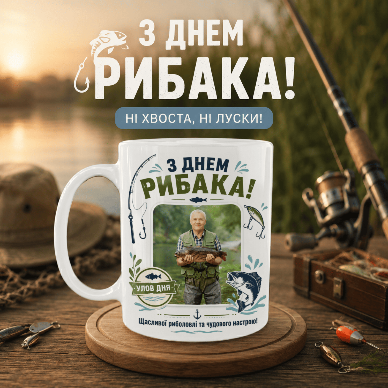 Кружка З Днем рибака — Улов дня