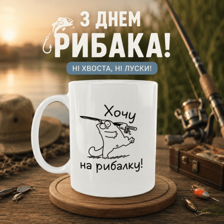 Кружка Хочу на рибалку!