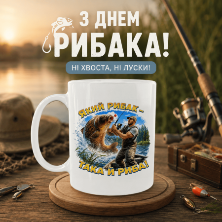 Кружка Який рибак — така й риба!