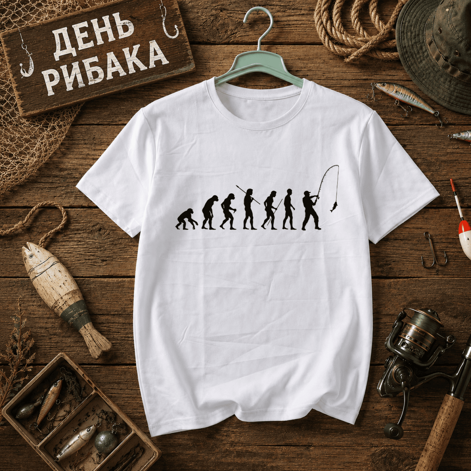 Футболка Еволюція рибака