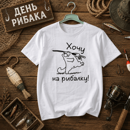 Футболка Хочу на рибалку