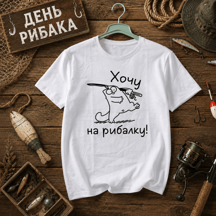 Футболка Хочу на рибалку