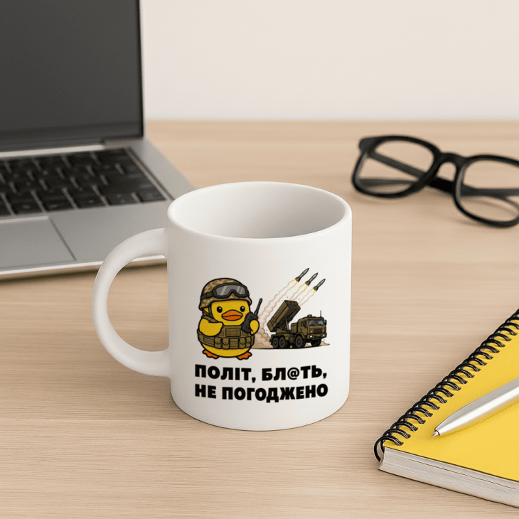 Кружка Політ, блять, не погоджено