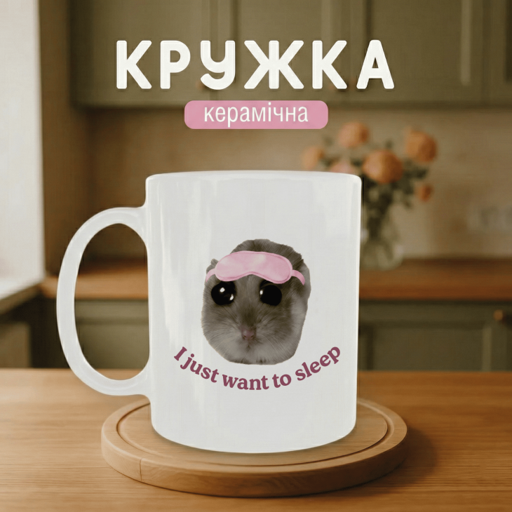 Кружка I just want to sleep