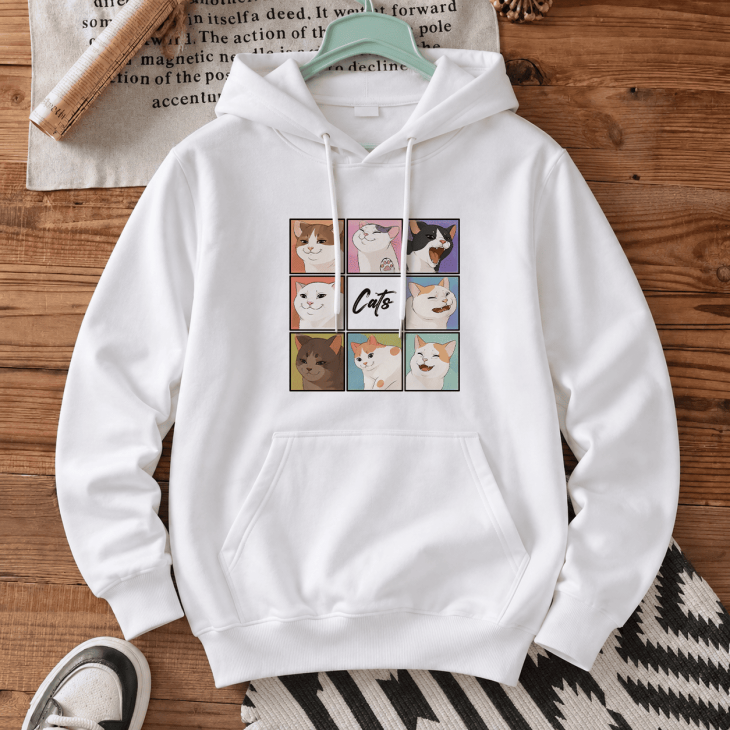 Худі з принтом «Silly cats»