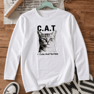 Лонгслів з принтом «C.A.T»