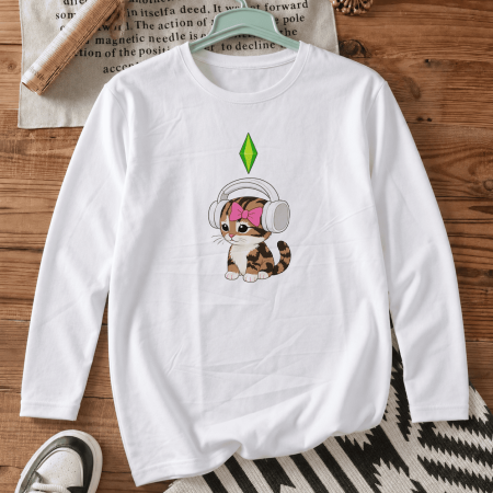 Лонгслів з принтом «Sims kitty»