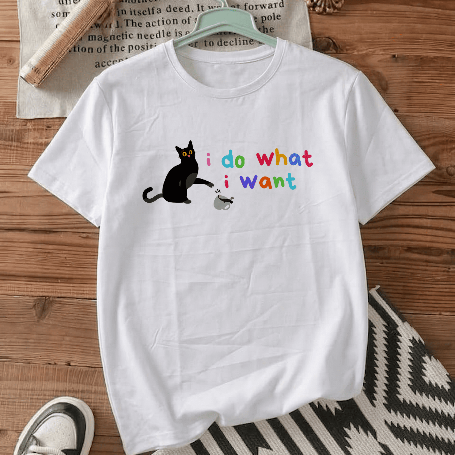 Футболка оверсайз з принтом «I do what I want»