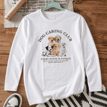 Лонгслів з принтом «Dog caring club»