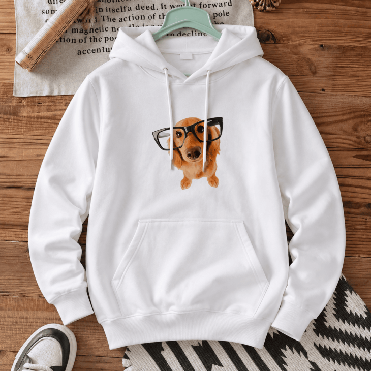 Худі з принтом «Dog in glasses»
