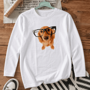 Лонгслів з принтом «Dog in glasses»