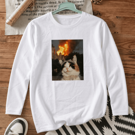 Лонгслів з принтом «Happy kitty»