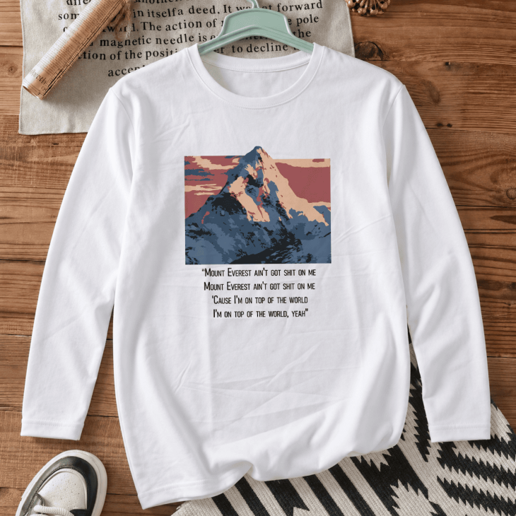 Лонгслів з принтом «Mount Everest»